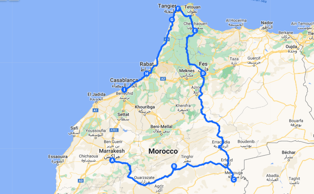 8 days tour from Marrakech to Casablanca